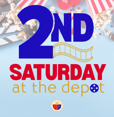 graphic of 2nd Saturday @ the Depot logo