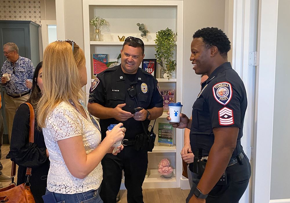 Capt. patin and Sgt. white talking