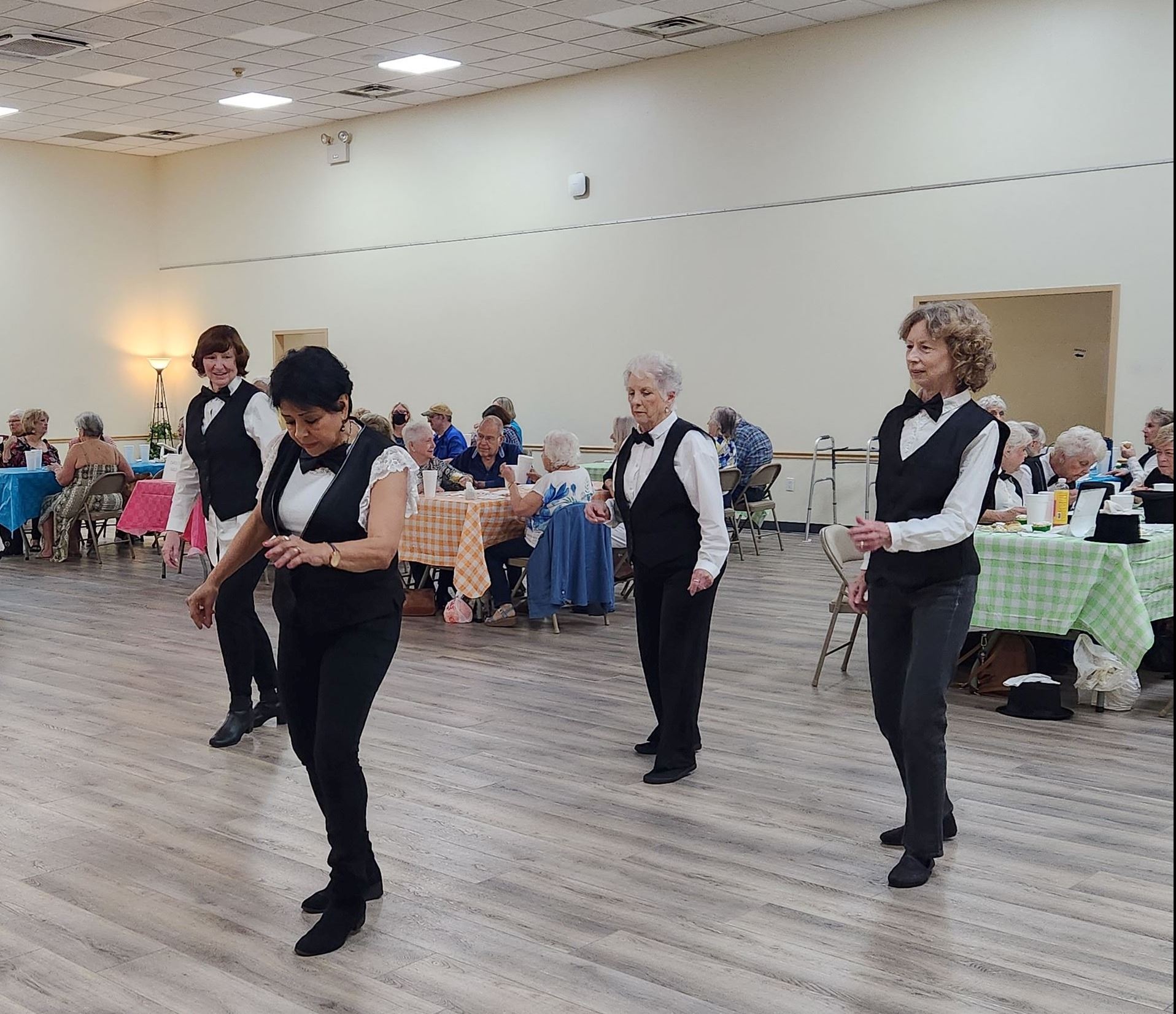 Seniors dancing at Community Center Music Luncheon