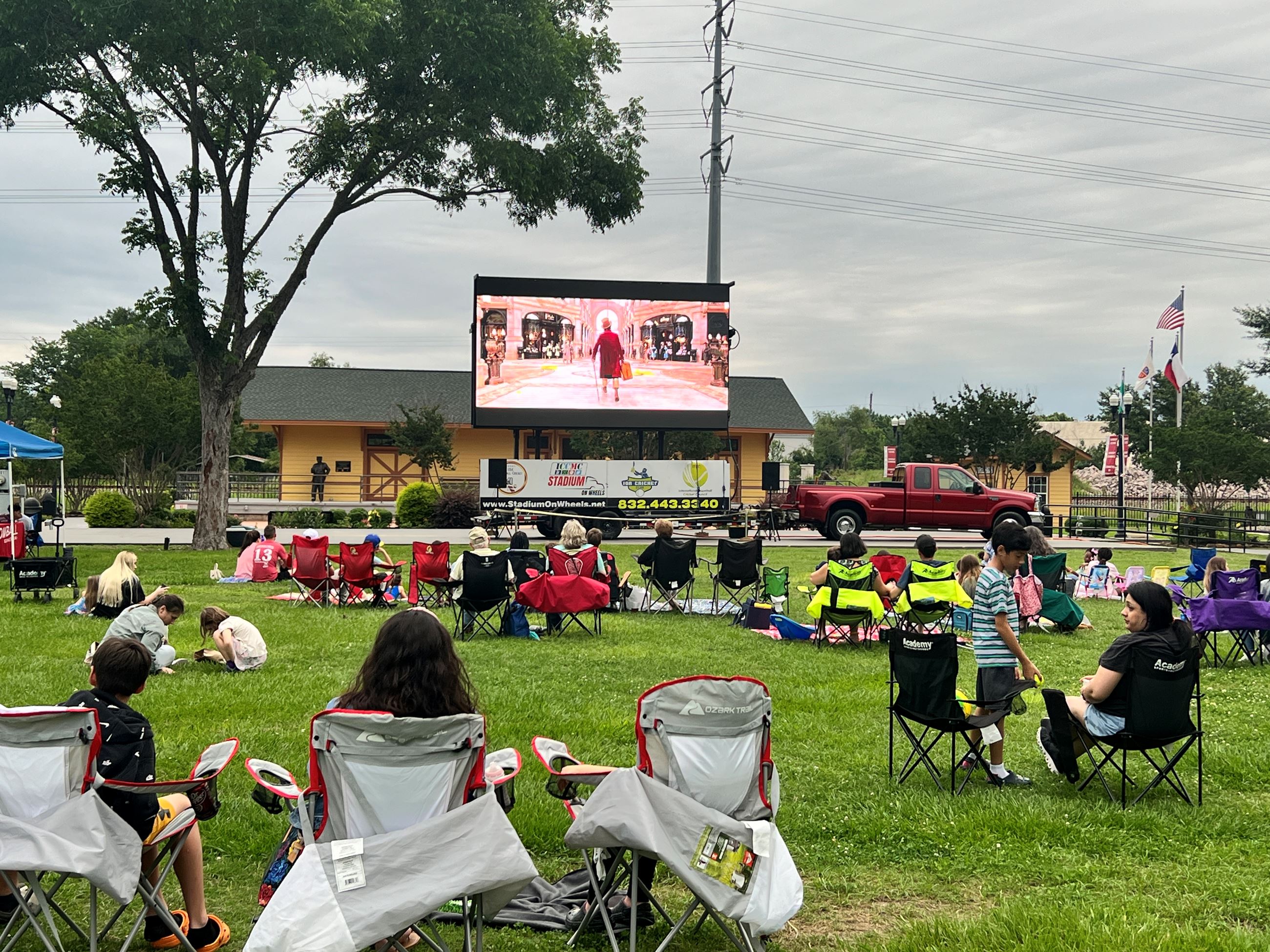 picture of 2nd Saturday participants watching Wonka