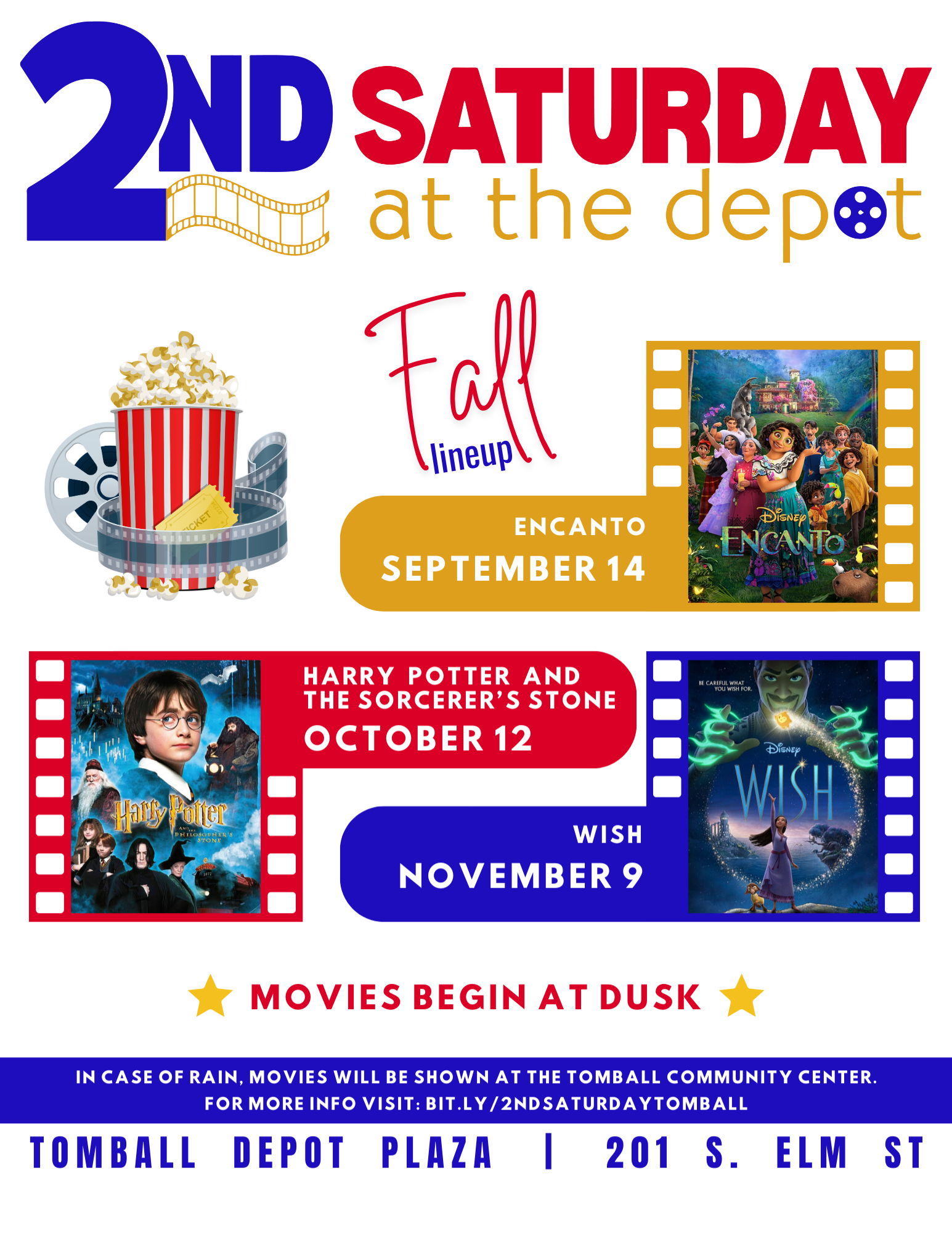 graphic of the 2nd Saturday Fall lineup